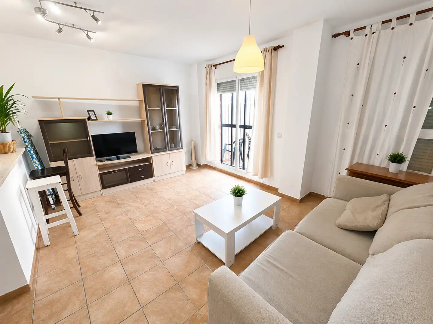 Wohnzimmer von Wohnung zur Miete in Torrox mit Terrasse, Möbliert und Ofen
