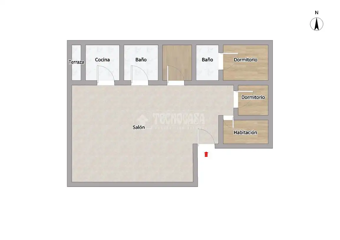 Bedroom of Flat for sale in Algeciras  with Terrace