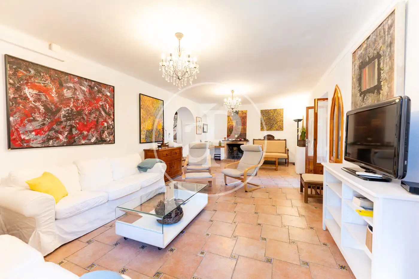 Sala de estar de Casa o chalet en venta en Campos con Aire acondicionado, Calefacción y Jardín privado
