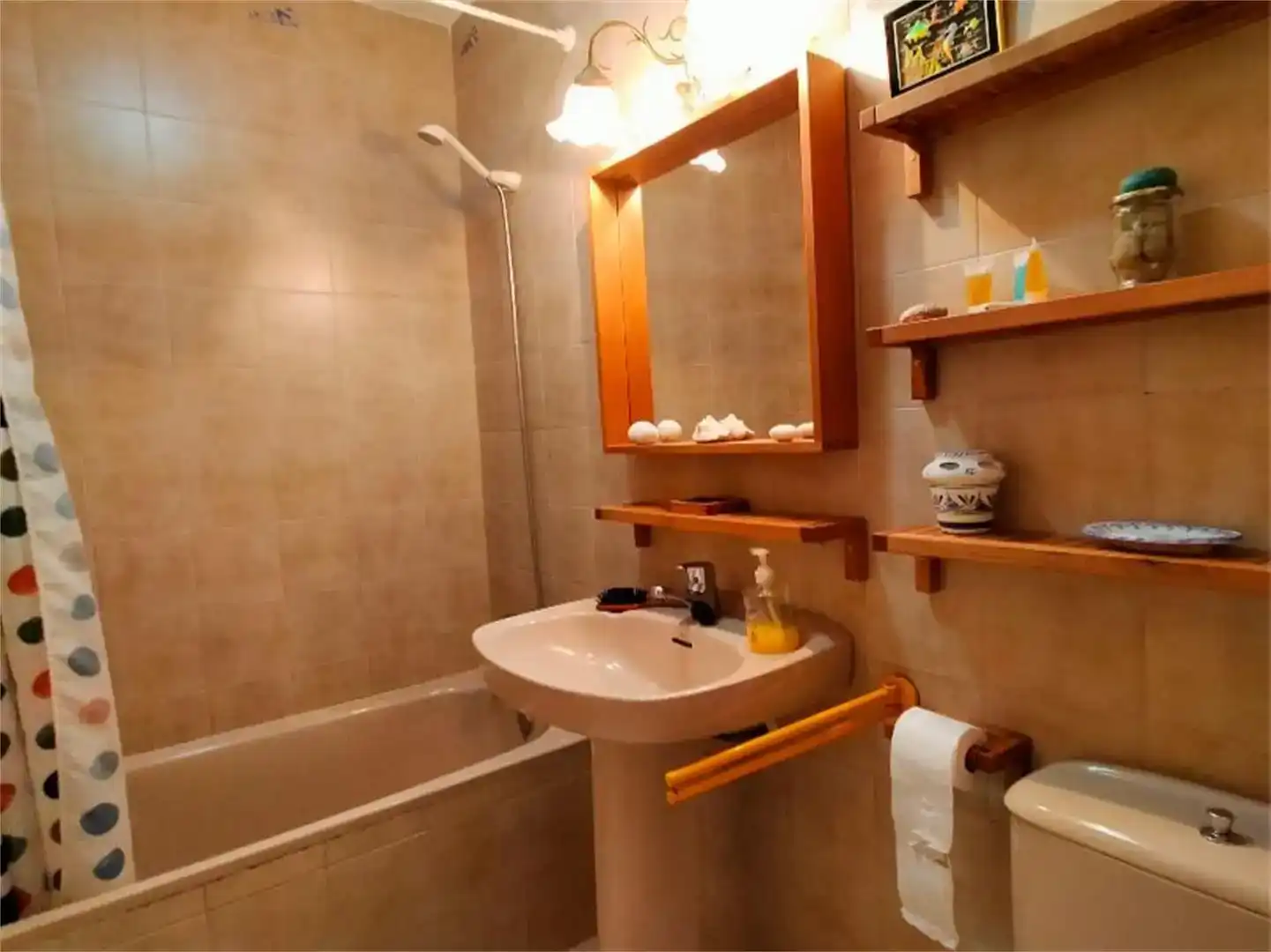 Bany de Apartament de lloguer en Mazarrón amb Aire condicionat i Moblat