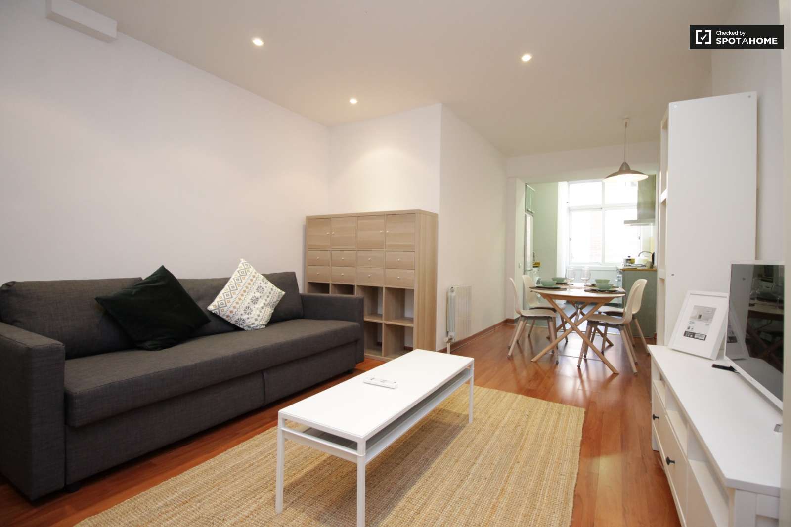 Sala d'estar de Apartament per a compartir en  Barcelona Capital amb Aire condicionat, Calefacció i Terrassa