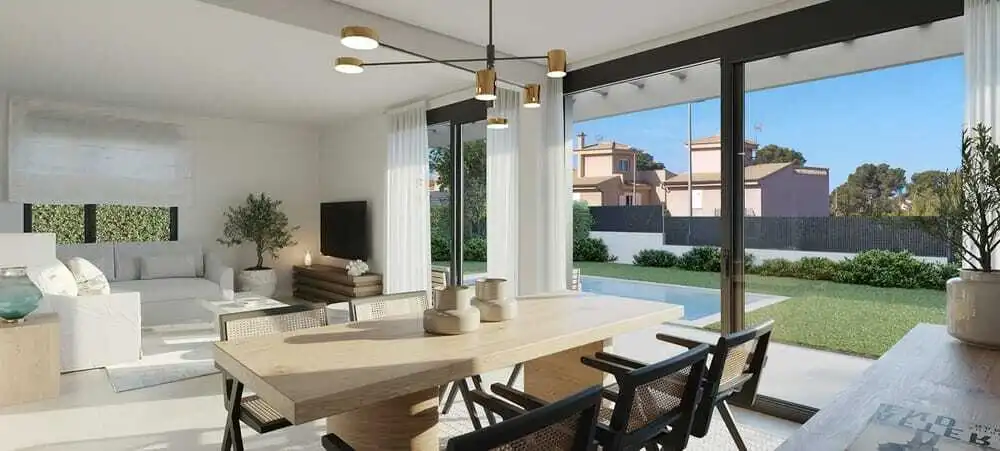 Dining room of Country homes for sale in Llucmajor  with Heating and Swimming Pool