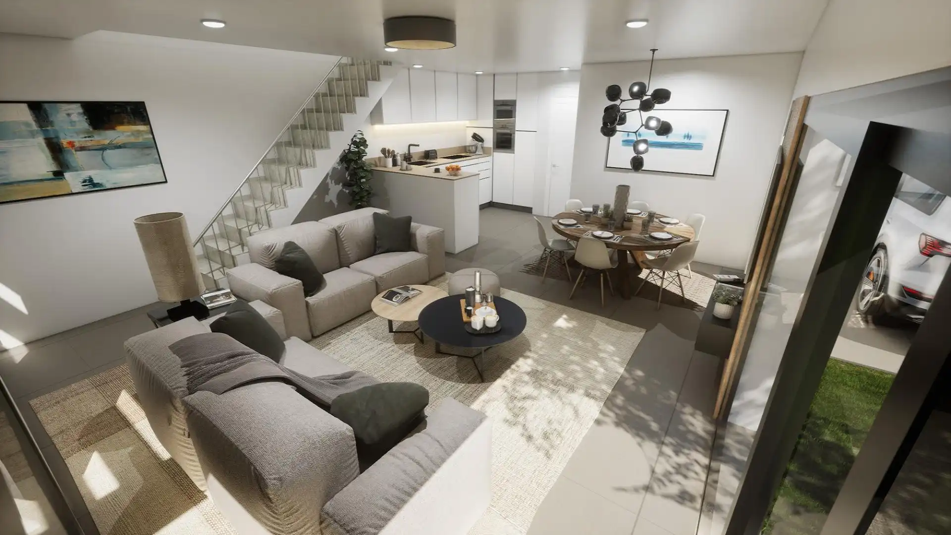 Sala de estar de Casa o chalet en venta en Vacarisses con Aire acondicionado, Jardín privado y Terraza