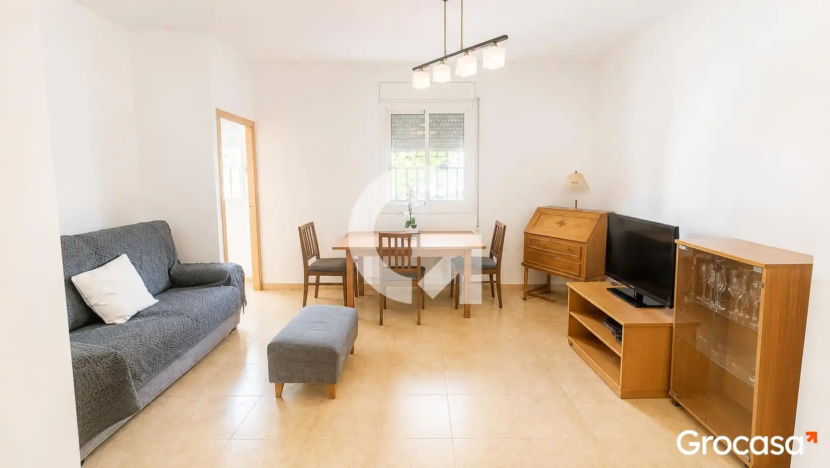 Wohnzimmer von Wohnung zum Verkauf in Vilanova i la Geltrú mit Klimaanlage, Terrasse und Ofen