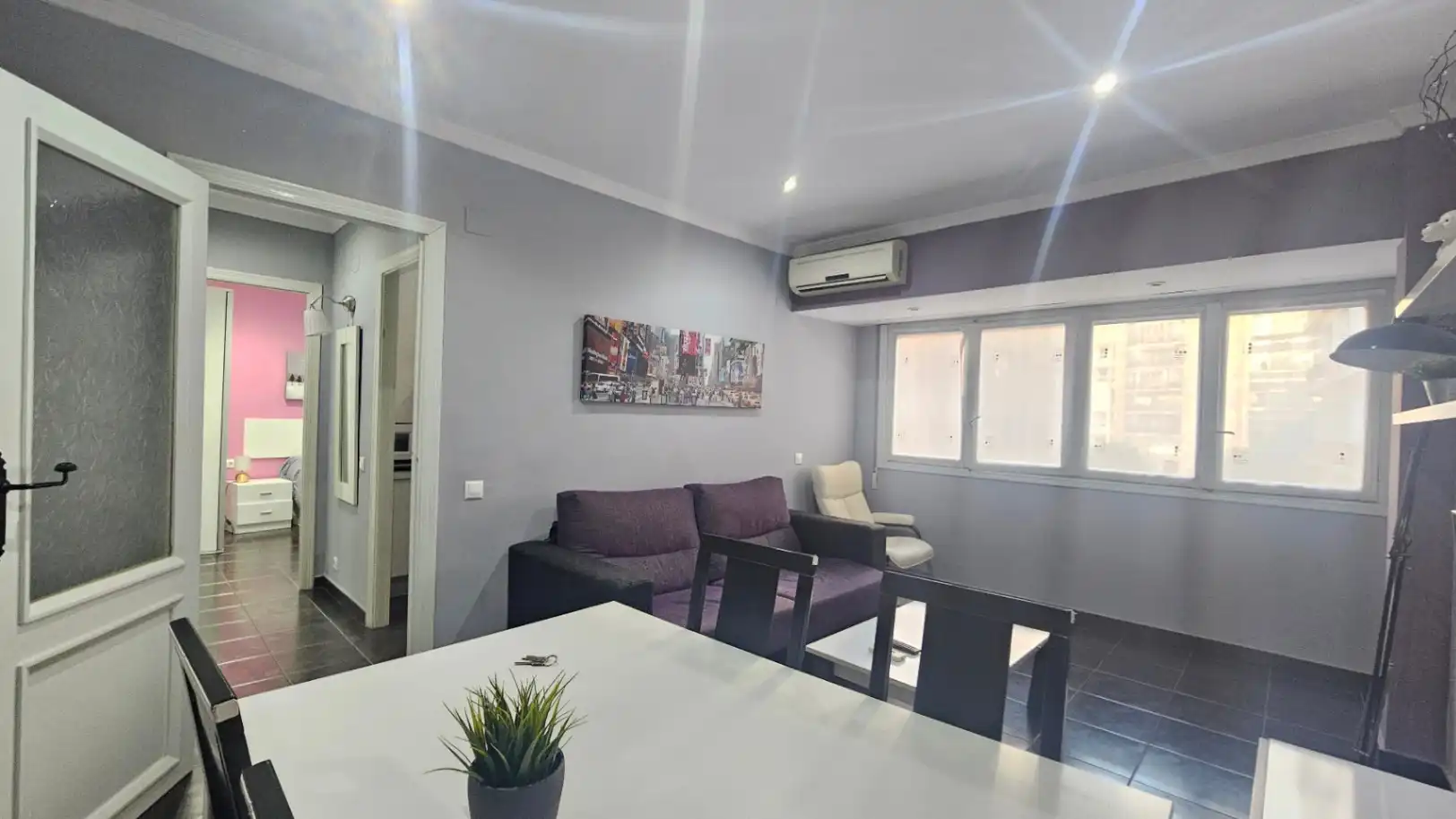 Sala d'estar de Apartament en venda en Alicante / Alacant amb Aire condicionat, Calefacció i Terrassa