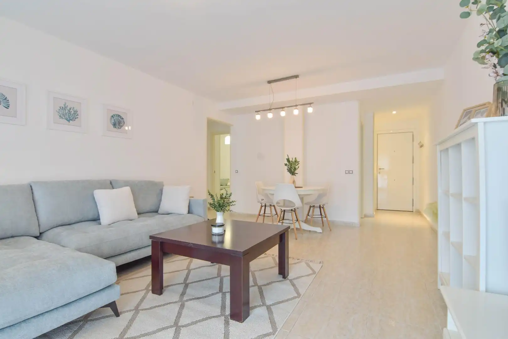 Sala de estar de Piso de alquiler en Puçol con Aire acondicionado, Jardín privado y Terraza