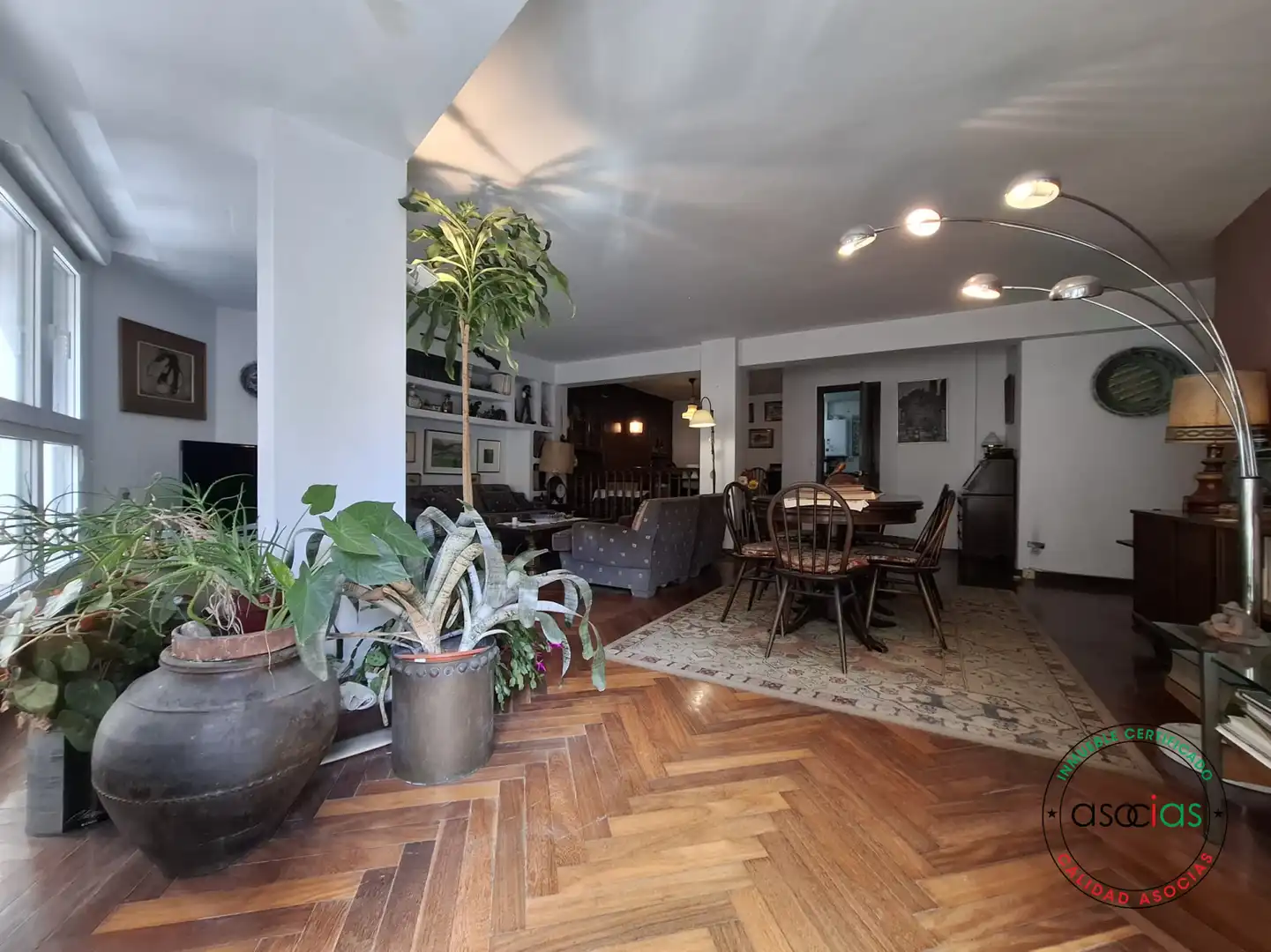 Sala d'estar de Pis en venda en Gijón  amb Calefacció, Parquet i Terrassa