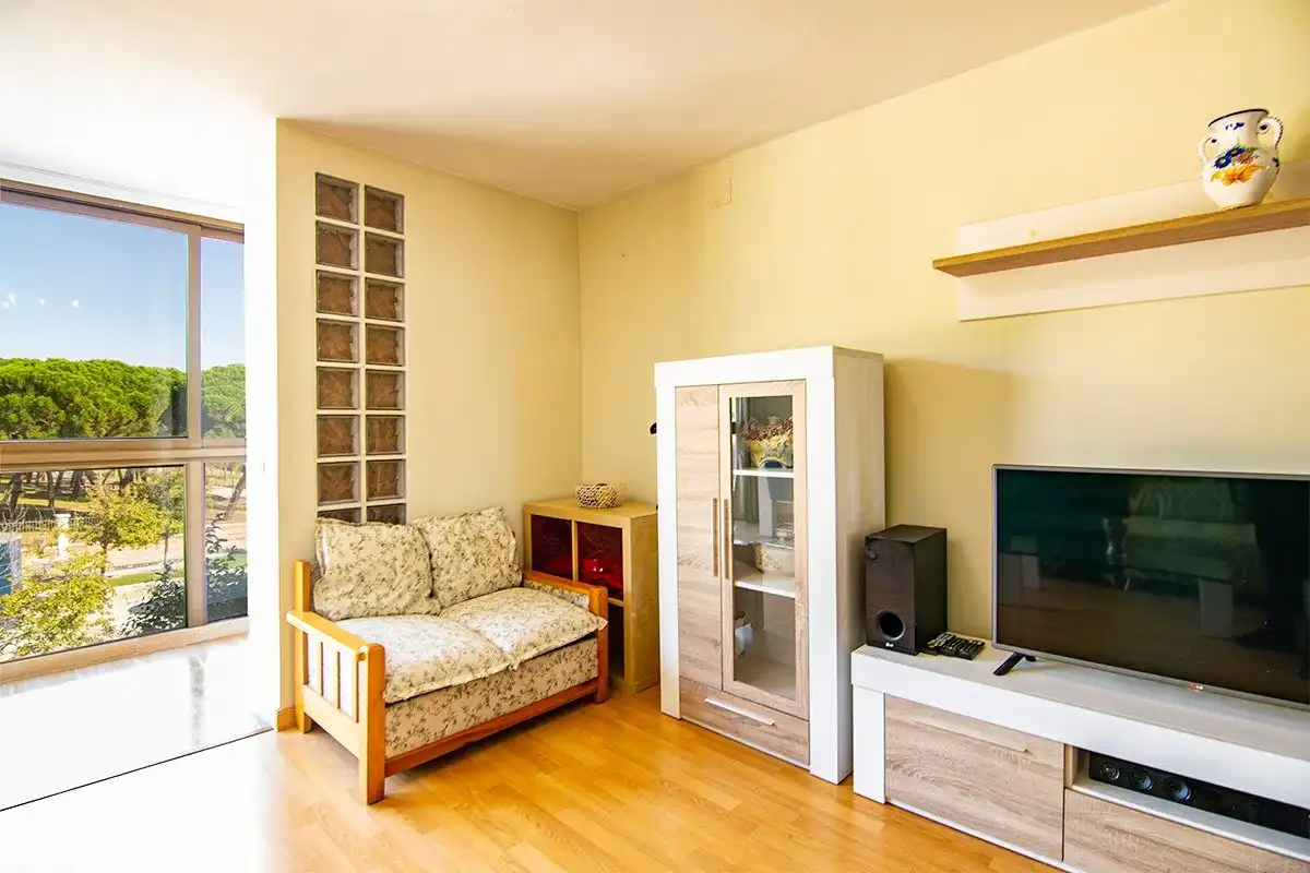 Living room of Flat for rent in Madrid  with Air Conditioner, Heating and Parquet flooring