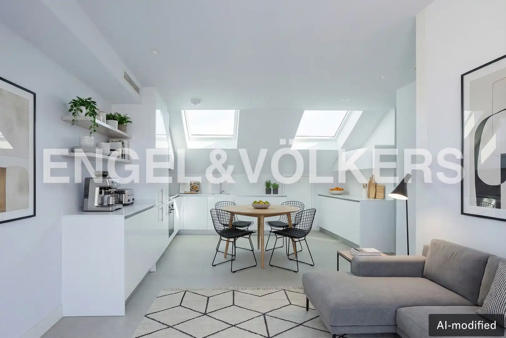 Cocina de Ático de alquiler en Madrid con Aire acondicionado, Calefacción y Terraza