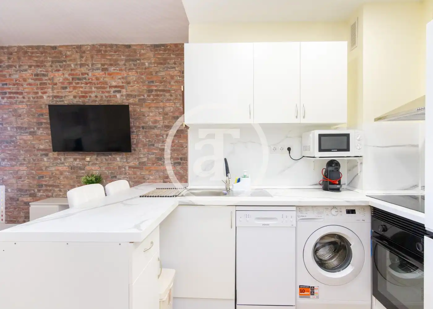 Kitchen of Flat for rent in Madrid  with Air Conditioner, Heating and Furnished