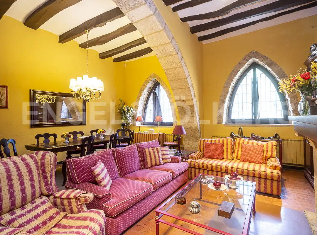 Sala de estar de Casa o chalet en venta en Pontons con Calefacción, Jardín privado y Parquet