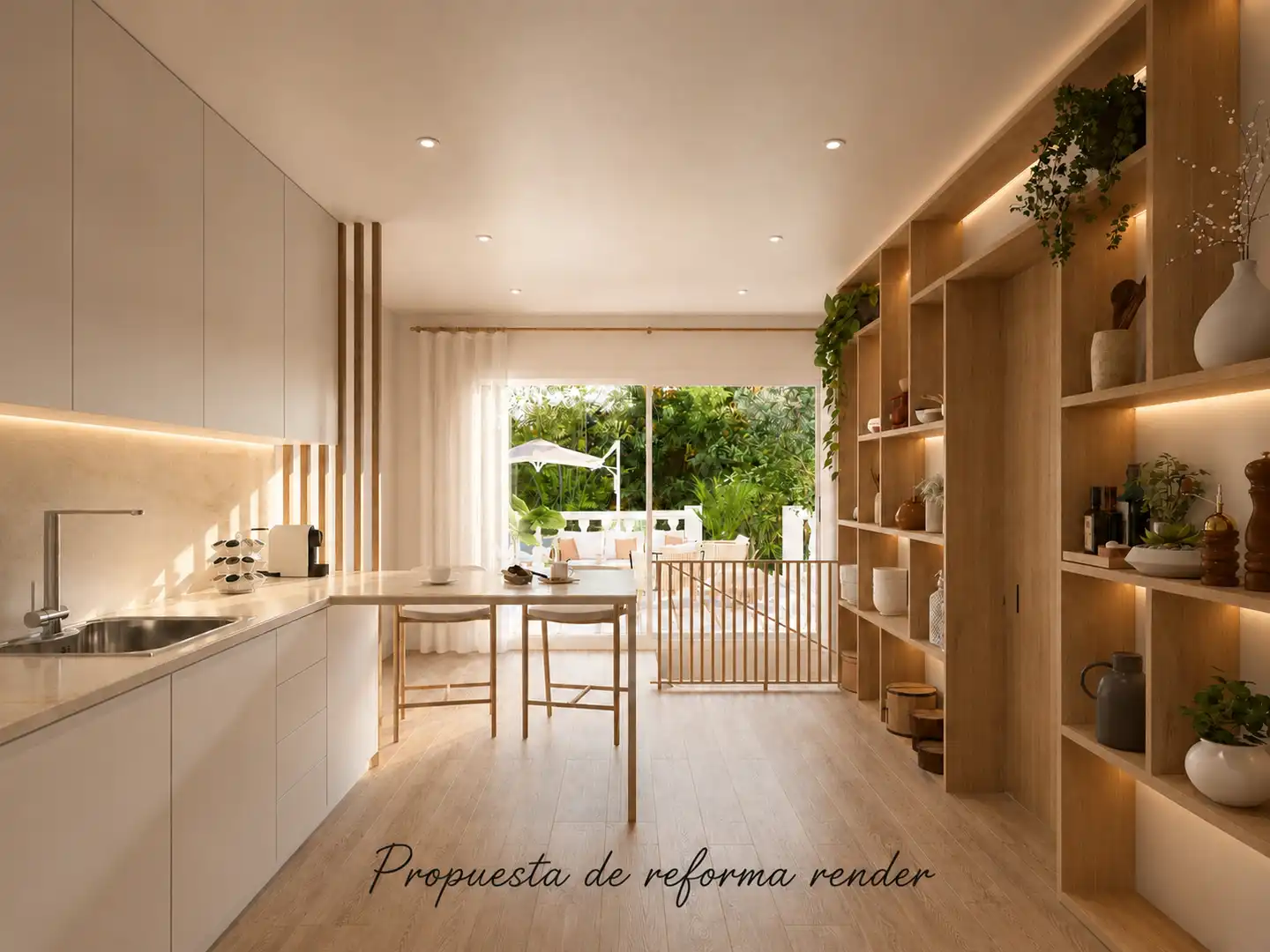 Cocina de Casa o chalet en venta en Madrid con Calefacción, Jardín privado y Parquet