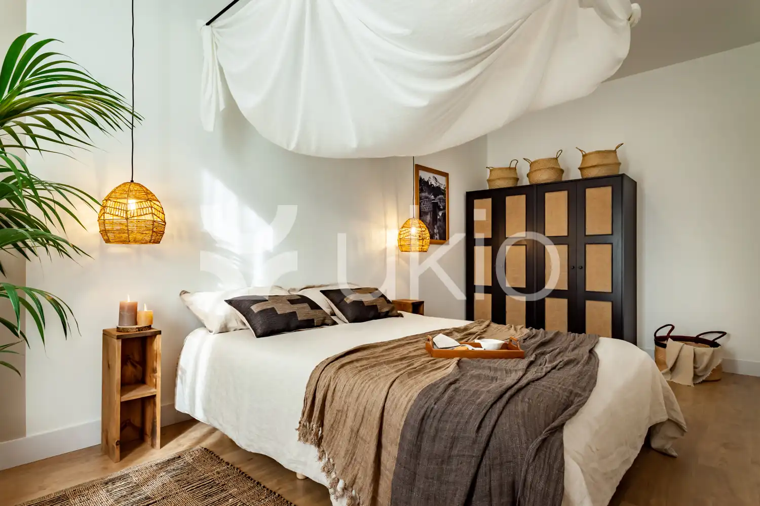 Schlafzimmer von Wohnungen zur Miete in Barcelona mit Klimaanlage, Möbliert und Ofen