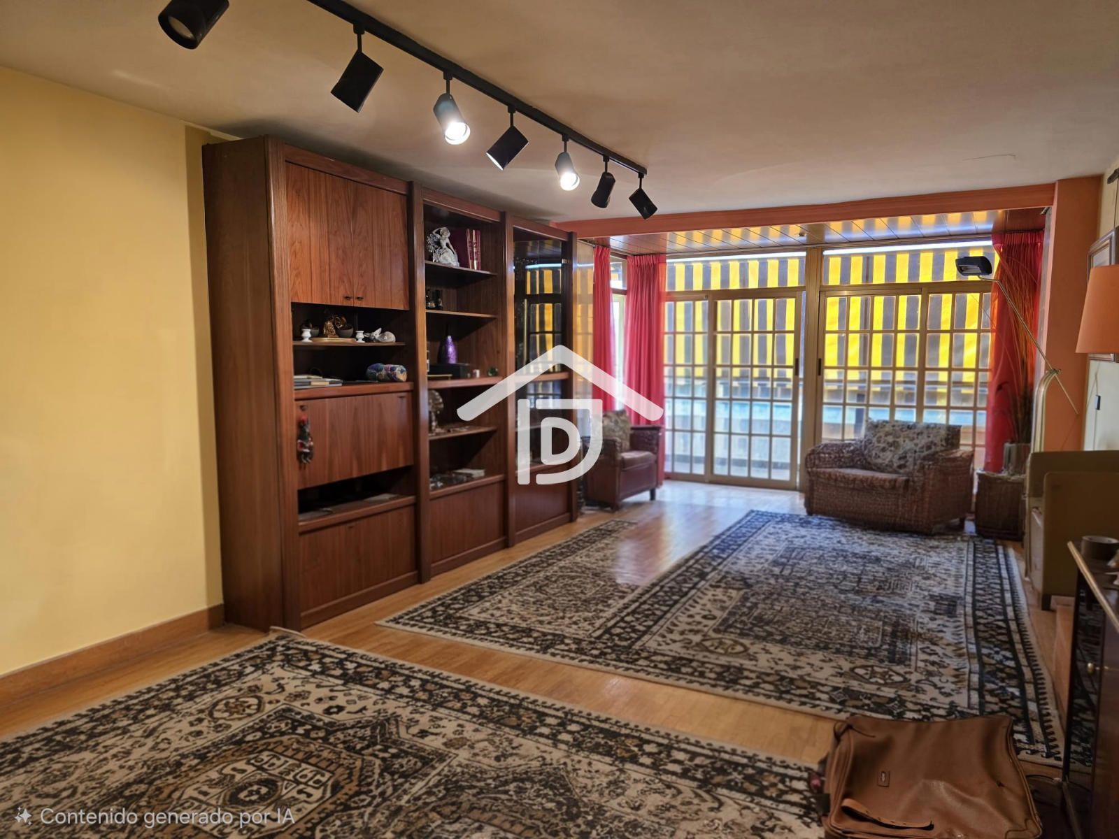 Living room of Flat to rent in  Valencia Capital  with Heating, Parquet flooring and Terrace