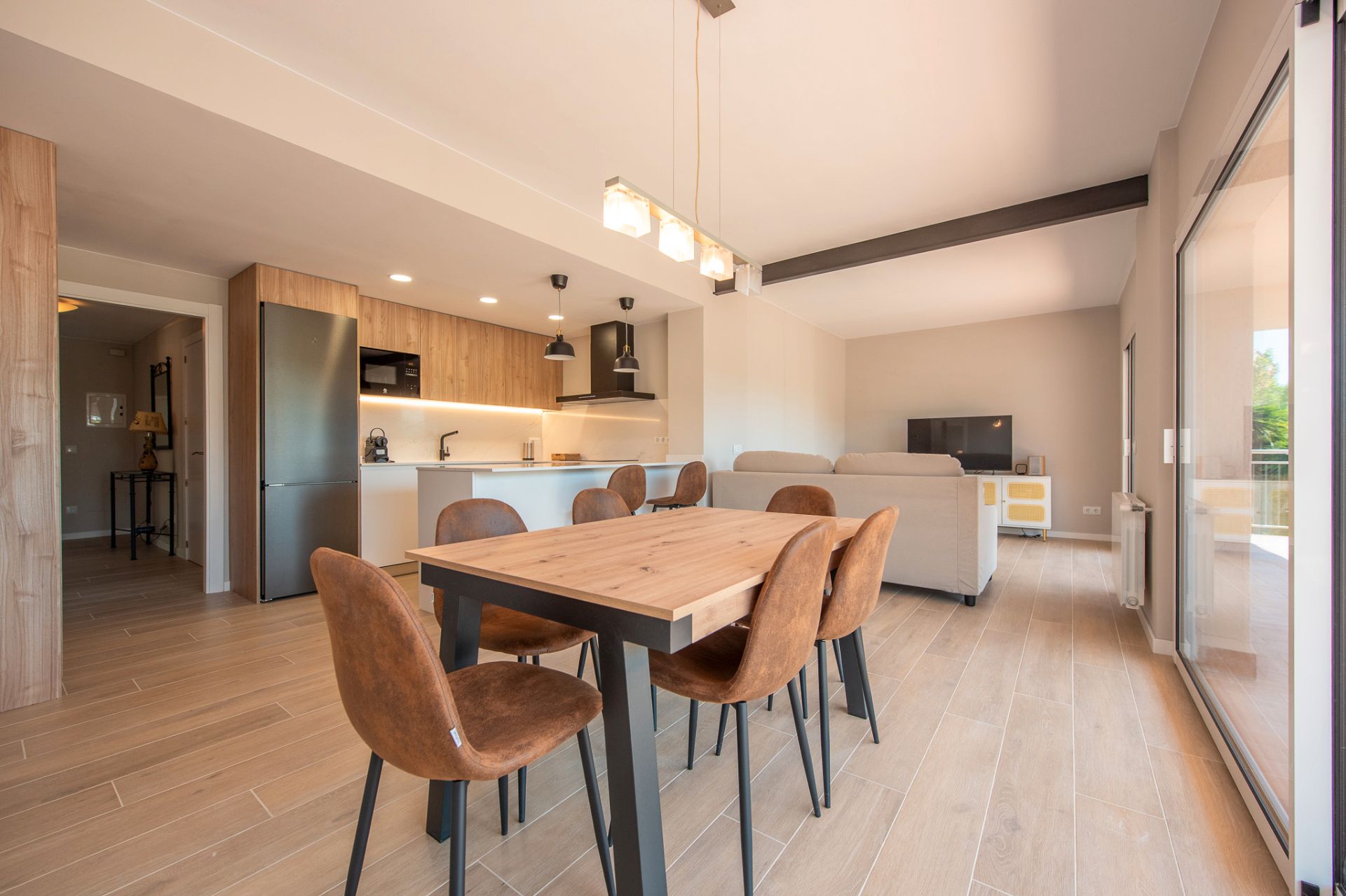 Dining room of Flat to rent in Sant Feliu de Guíxols  with Air Conditioner, Heating and Parquet flooring