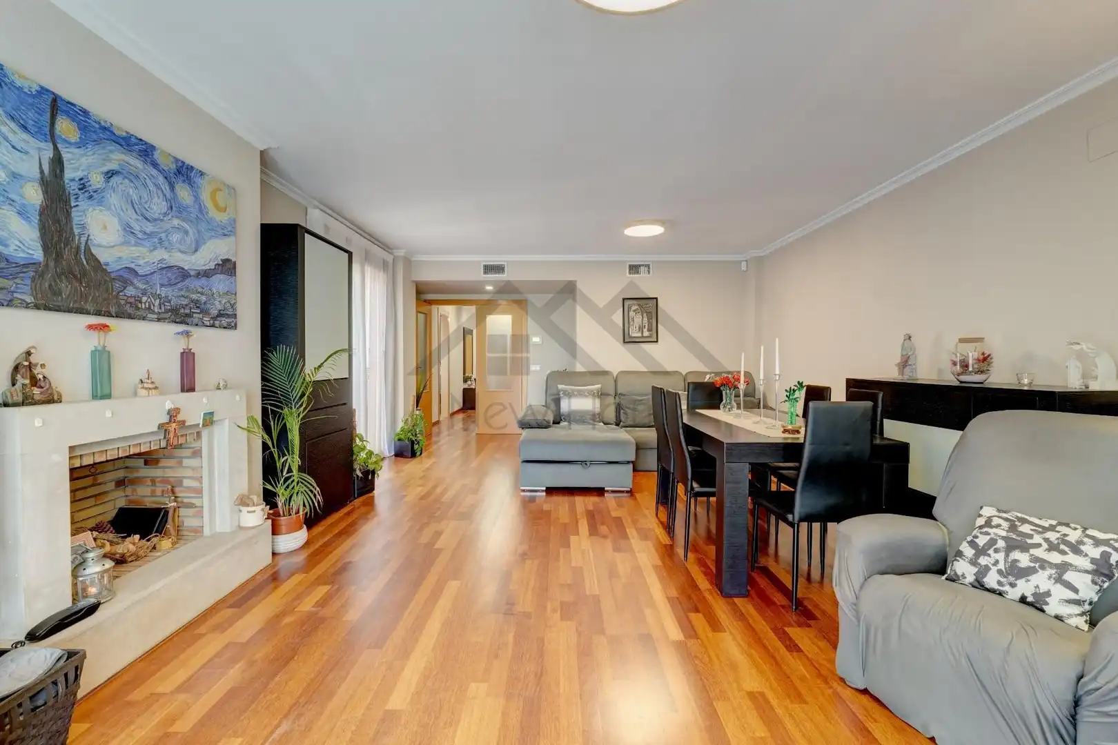 Living room of Detached homes for sale in Bétera  with Air Conditioner, Private garden and Parquet flooring