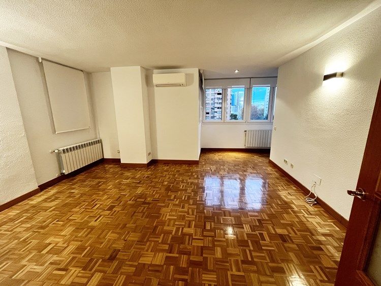 Sala d'estar de Pis de lloguer en  Madrid Capital amb Aire condicionat, Calefacció i Parquet