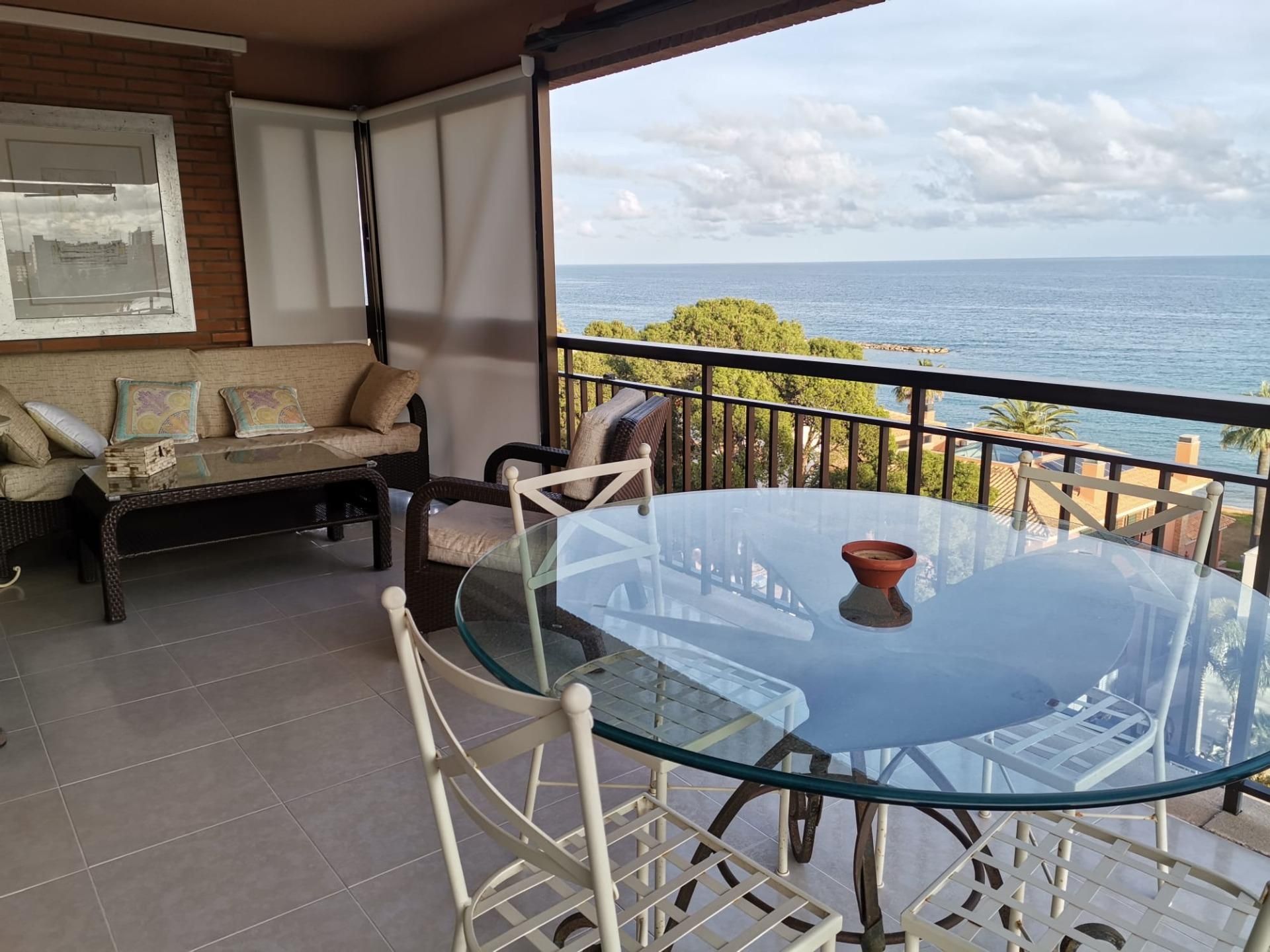 Terrace of Apartment to rent in Benicasim / Benicàssim  with Air Conditioner, Heating and Private garden