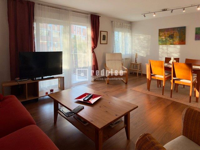 Sala d'estar de Pis de lloguer en  Madrid Capital amb Calefacció, Terrassa i Moblat