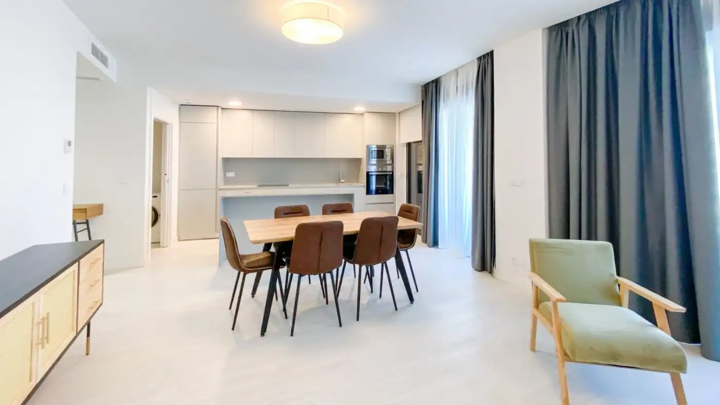 Esszimmer von Wohnung zur Miete in Málaga mit Klimaanlage, Heizung und Privatgarten