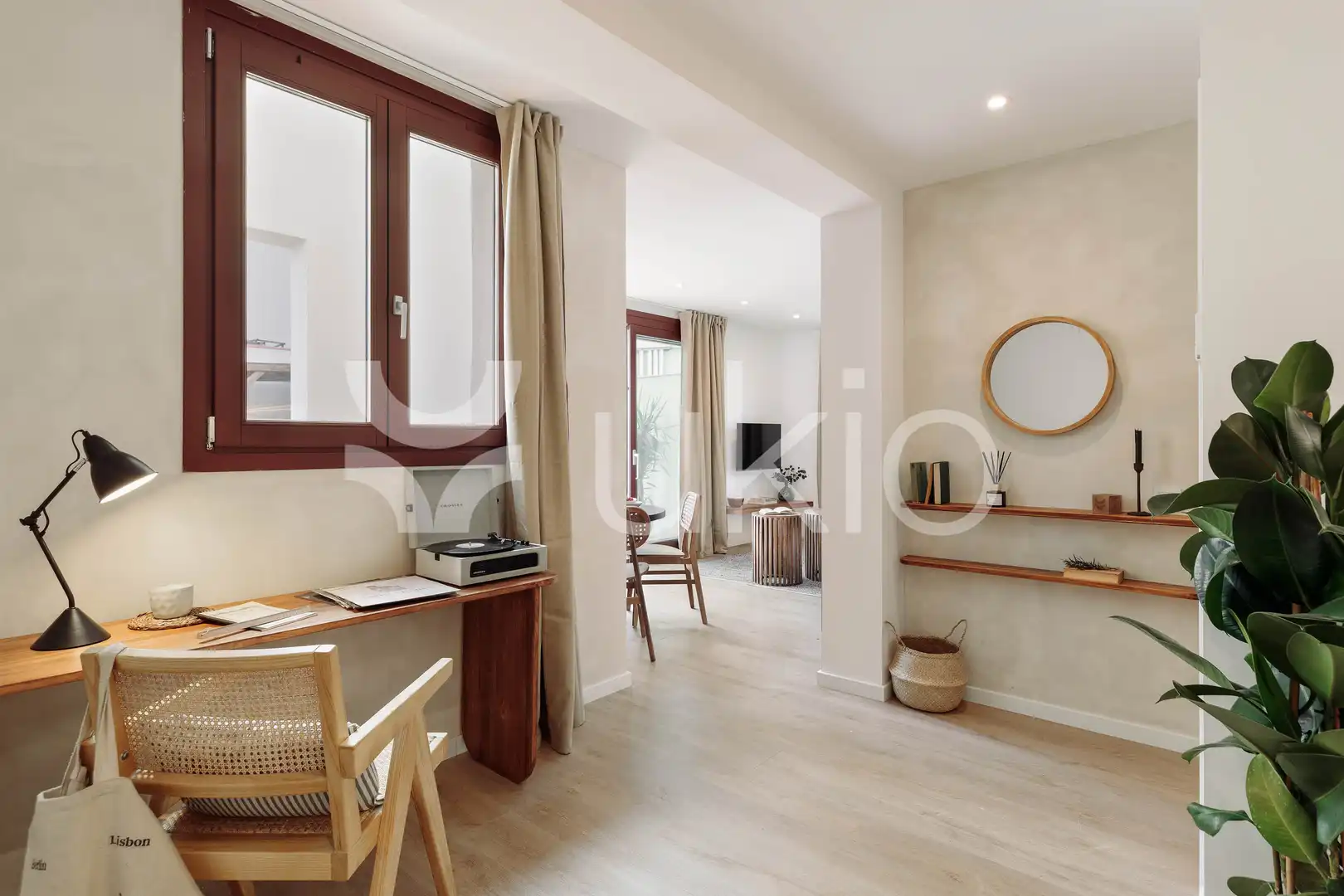 Wohnzimmer von Dachboden zur Miete in Barcelona mit Klimaanlage, Heizung und Terrasse