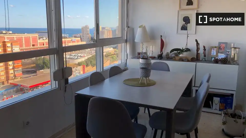 Comedor de Piso de alquiler en Alicante / Alacant con Aire acondicionado, Calefacción y Amueblado