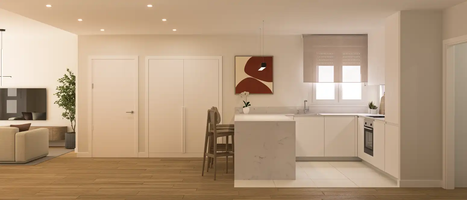 Kitchen of Flat for sale in  Logroño  with Heating, Terrace and Storage room