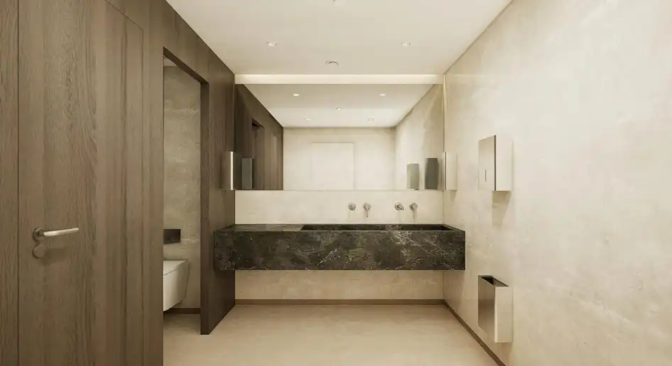 Baño de Oficina de alquiler en Madrid con Aire acondicionado, Calefacción y Terraza
