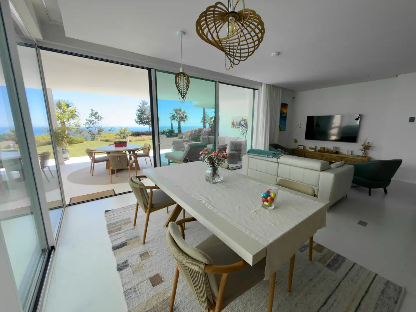 Esszimmer von Wohnung zum Verkauf in Ojén mit Klimaanlage, Terrasse und Abstellraum