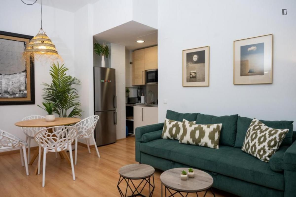 Sala d'estar de Apartament de lloguer en Málaga Capital amb Moblat, Forn i Rentadora