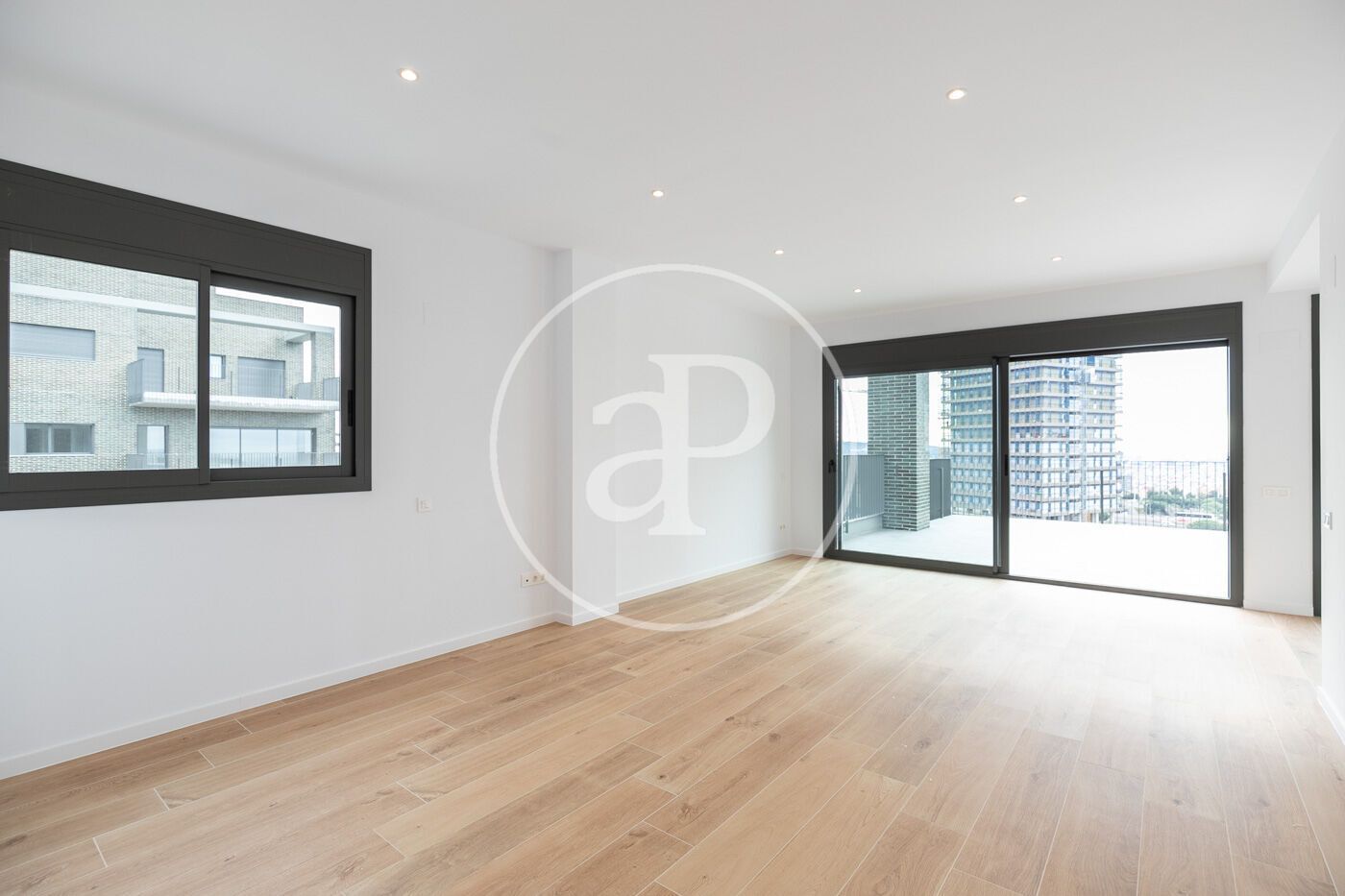 Sala d'estar de Pis de lloguer en Esplugues de Llobregat amb Aire condicionat, Calefacció i Terrassa