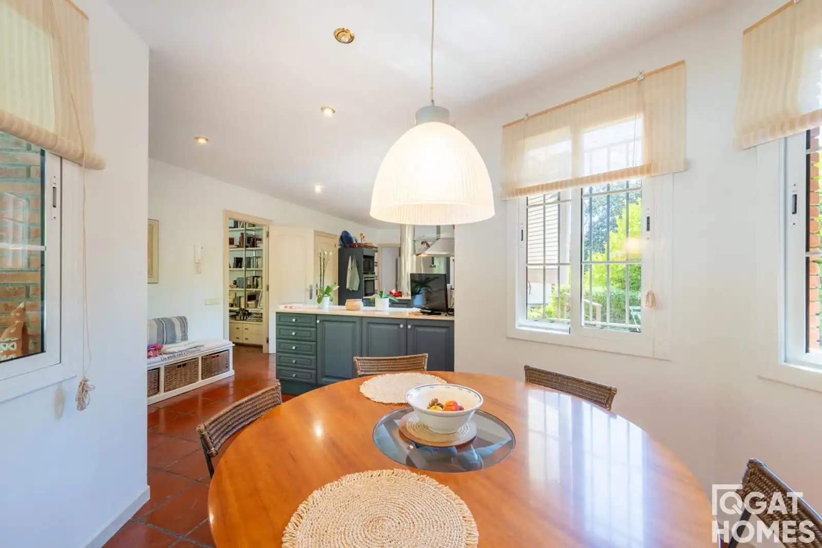 Dining room of Houses for sale in Sant Cugat del Vallès  with Heating, Terrace and Storage room