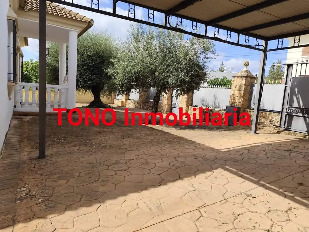 Vista exterior de Casa o xalet en venda en Écija amb Jardí privat, Terrassa i Piscina