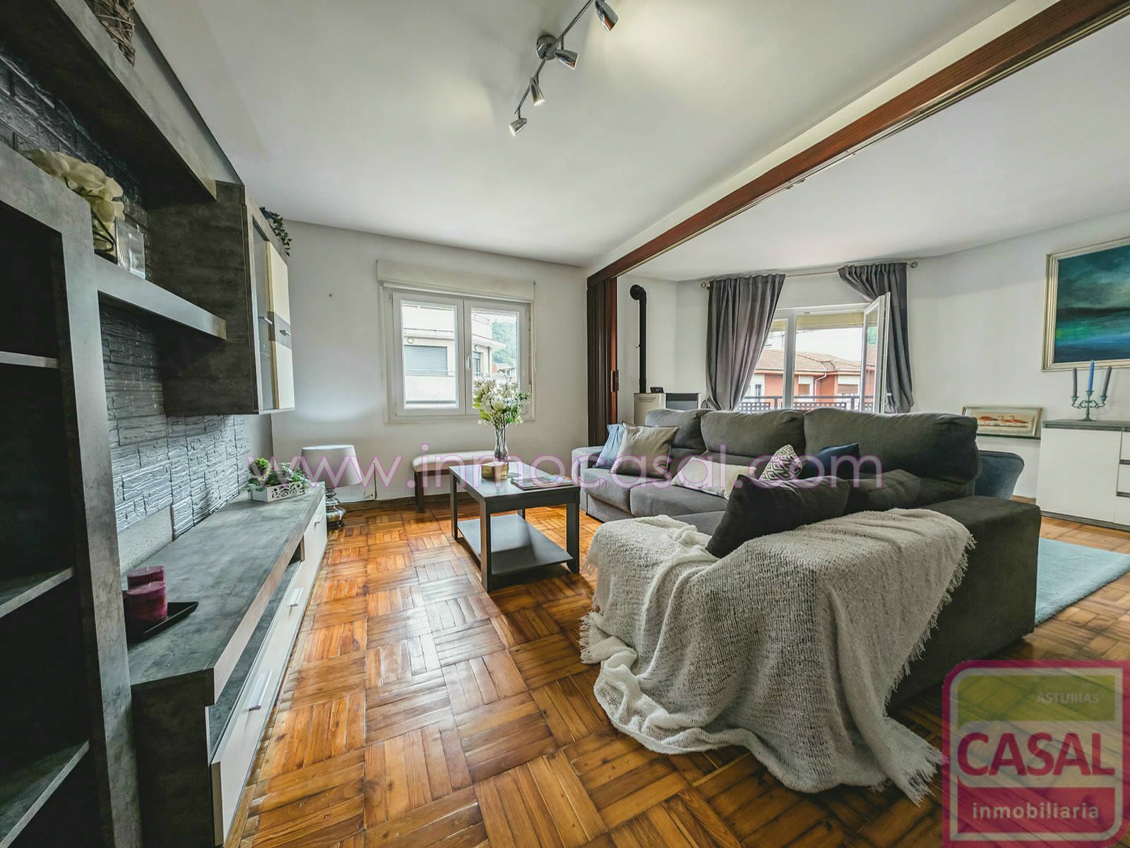 Living room of Flat for sale in Mieres (Asturias)  with Heating, Terrace and Furnished