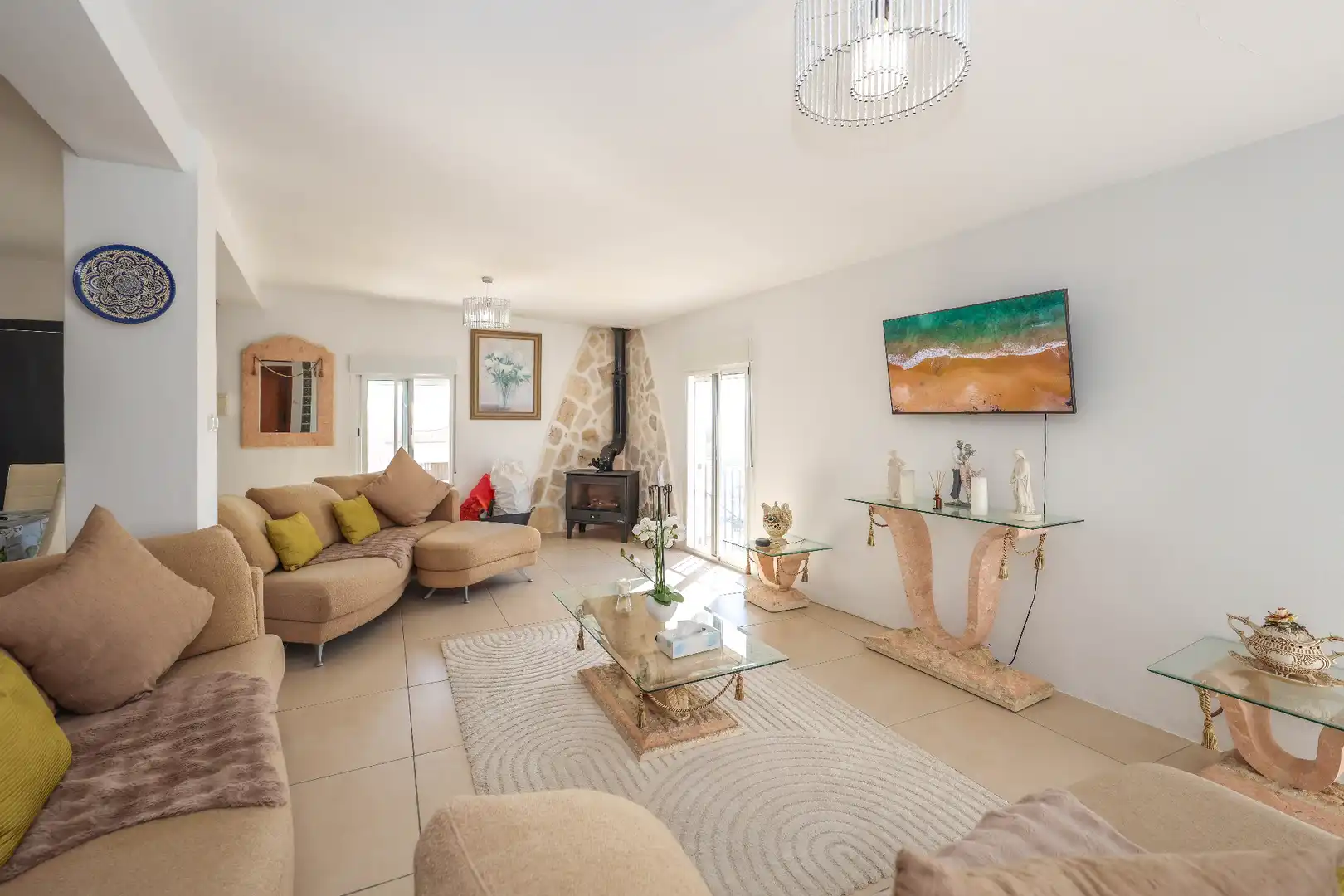 Sala de estar de Casa adosada en venta en Tolox con Terraza y Amueblado