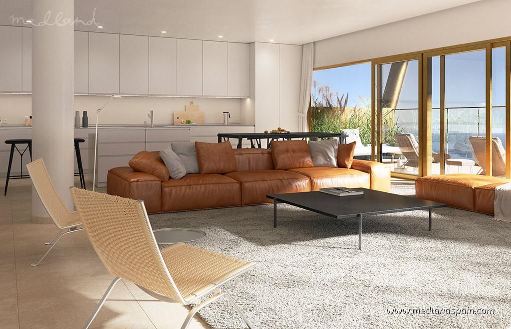 Sala d'estar de Apartament en venda en Benidorm amb Aire condicionat, Calefacció i Terrassa