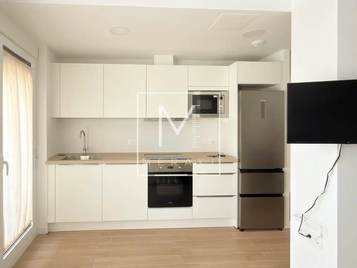 Cocina de Estudio de alquiler en Albacete con Calefacción, Amueblado y Balcón