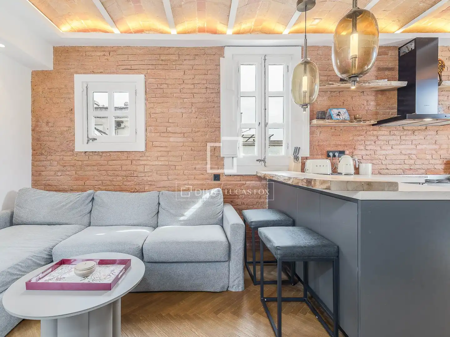 Sala de estar de Ático en venta en Barcelona con Aire acondicionado, Terraza y Amueblado