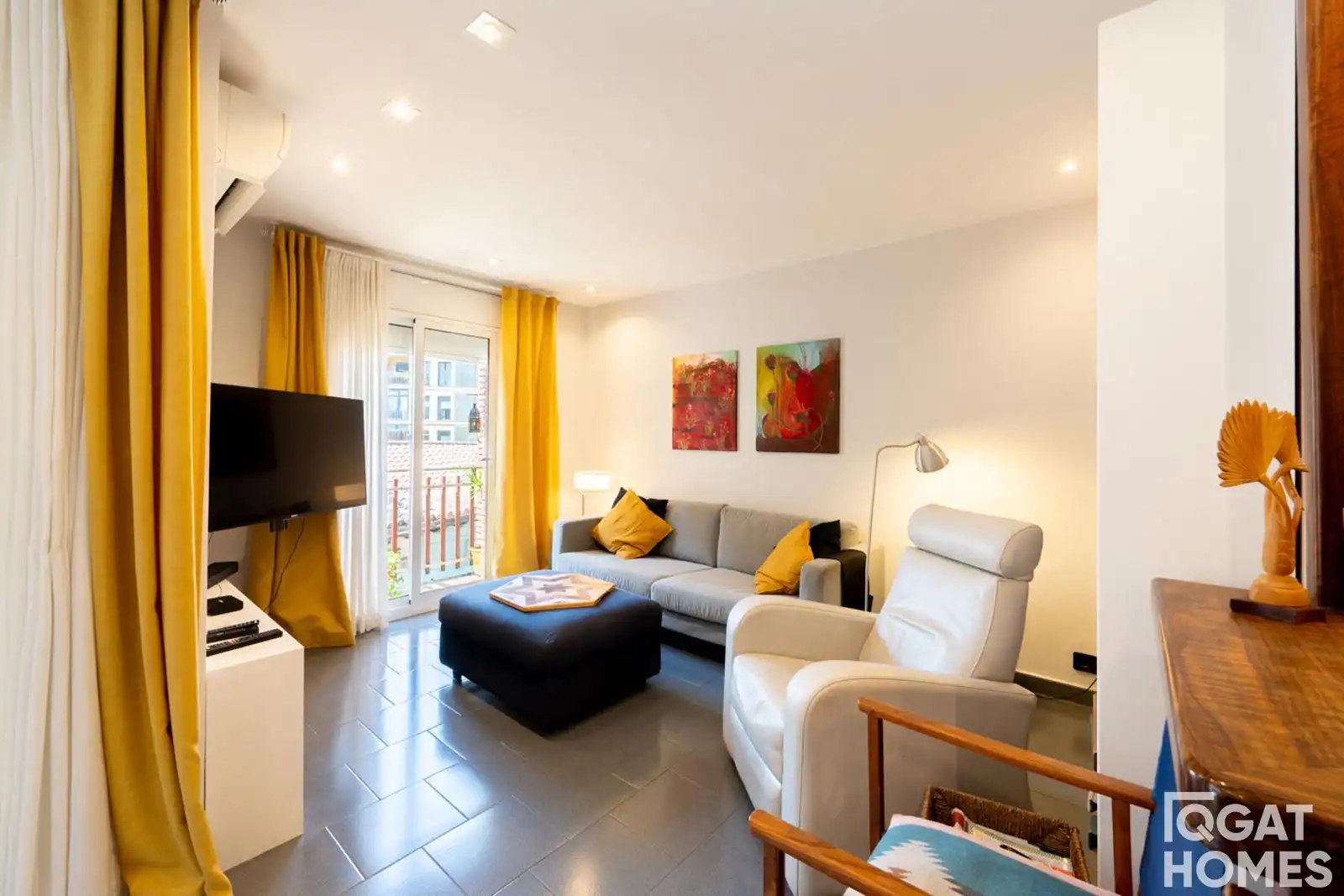 Sala de estar de Piso en venta en Sant Cugat del Vallès con Aire acondicionado, Calefacción y Terraza