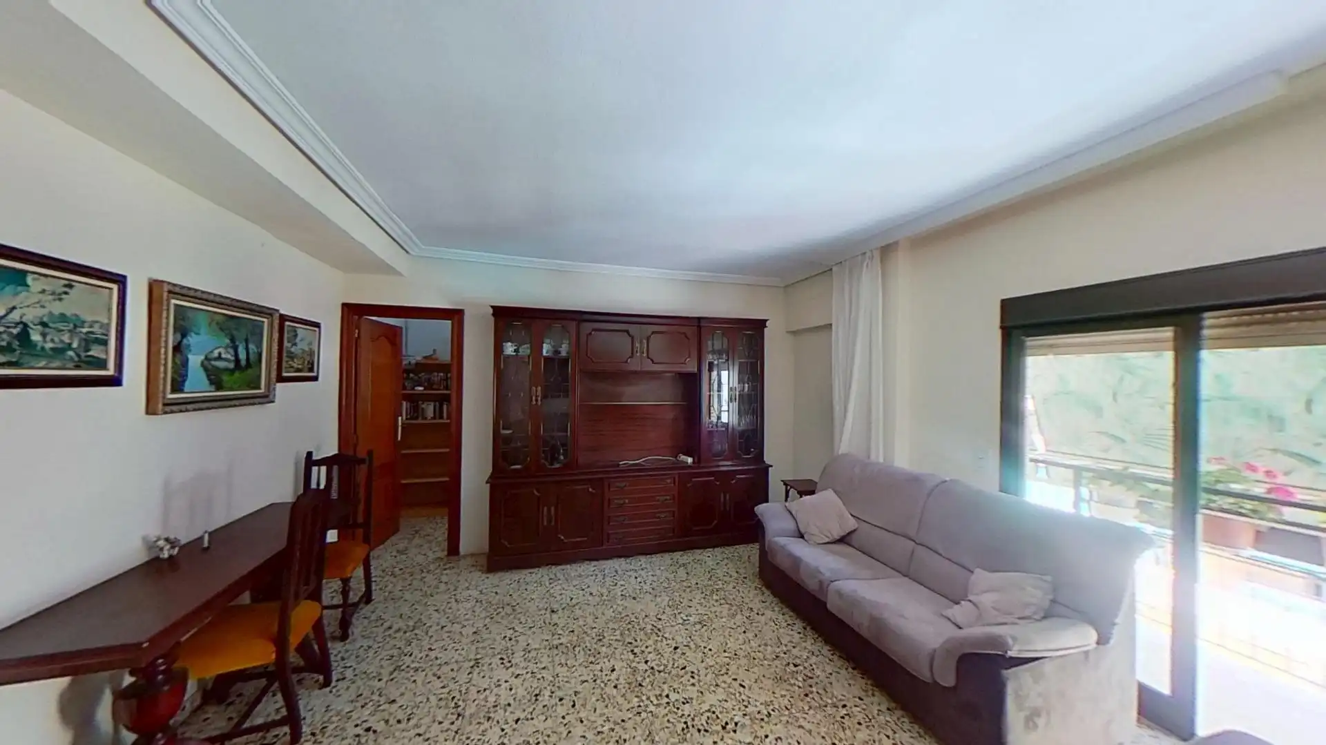 Sala de estar de Piso en venta en Alicante / Alacant con Amueblado y Balcón