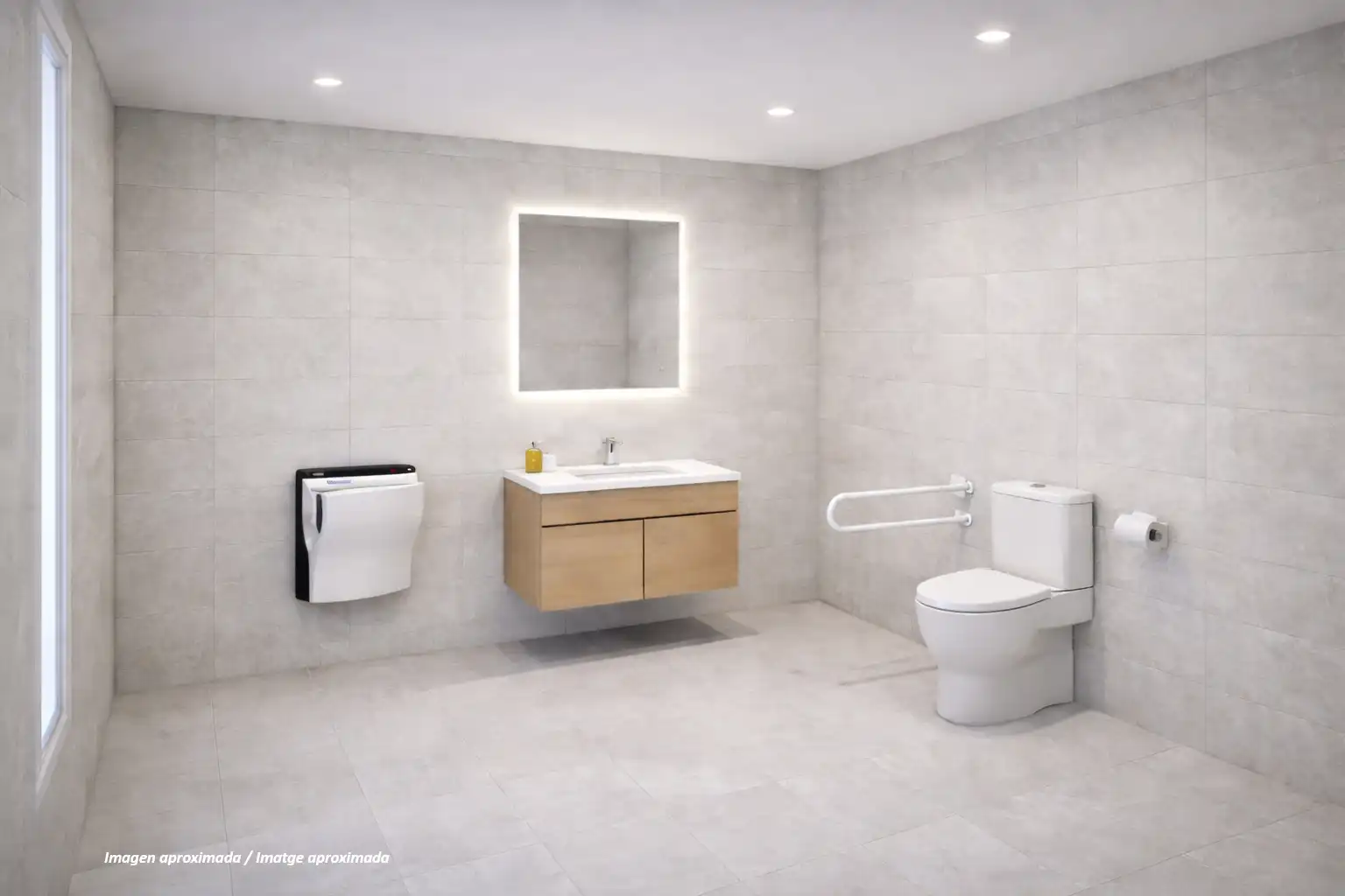Baño de Oficina de alquiler en Sant Vicenç Dels Horts con Aire acondicionado