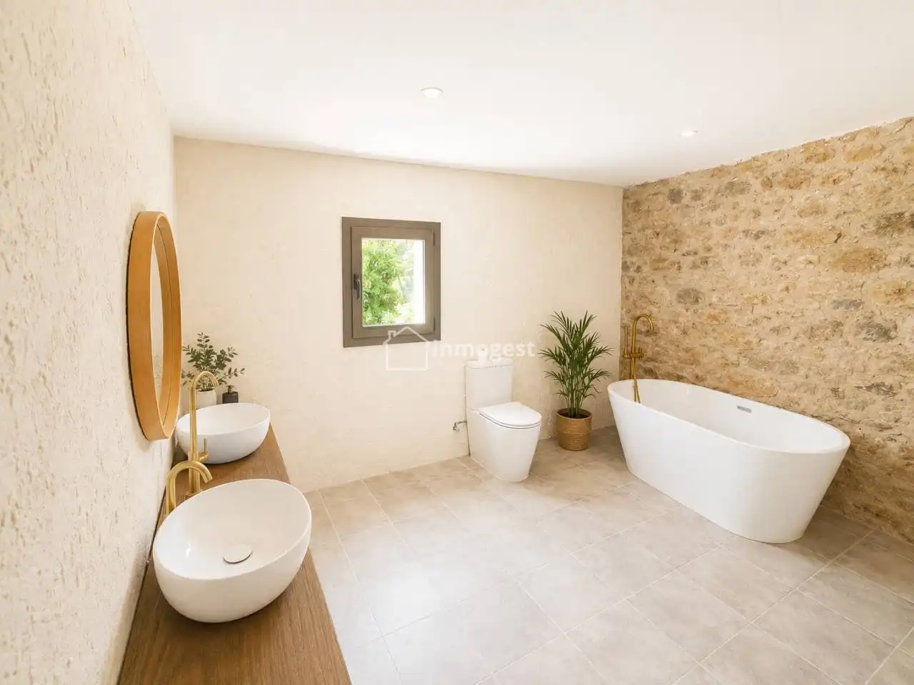 Baño de Casa o chalet en venta en Sarrià de Ter con Aire acondicionado, Calefacción y Jardín privado