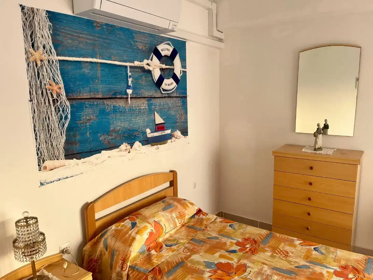Schlafzimmer von Wohnung zur Miete in L'Ampolla mit Klimaanlage, Abstellraum und Möbliert