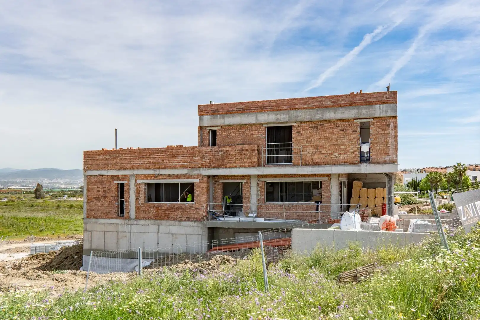 Exterior view of Detached homes for sale in Alhaurín de la Torre  with Air Conditioner and Swimming Pool