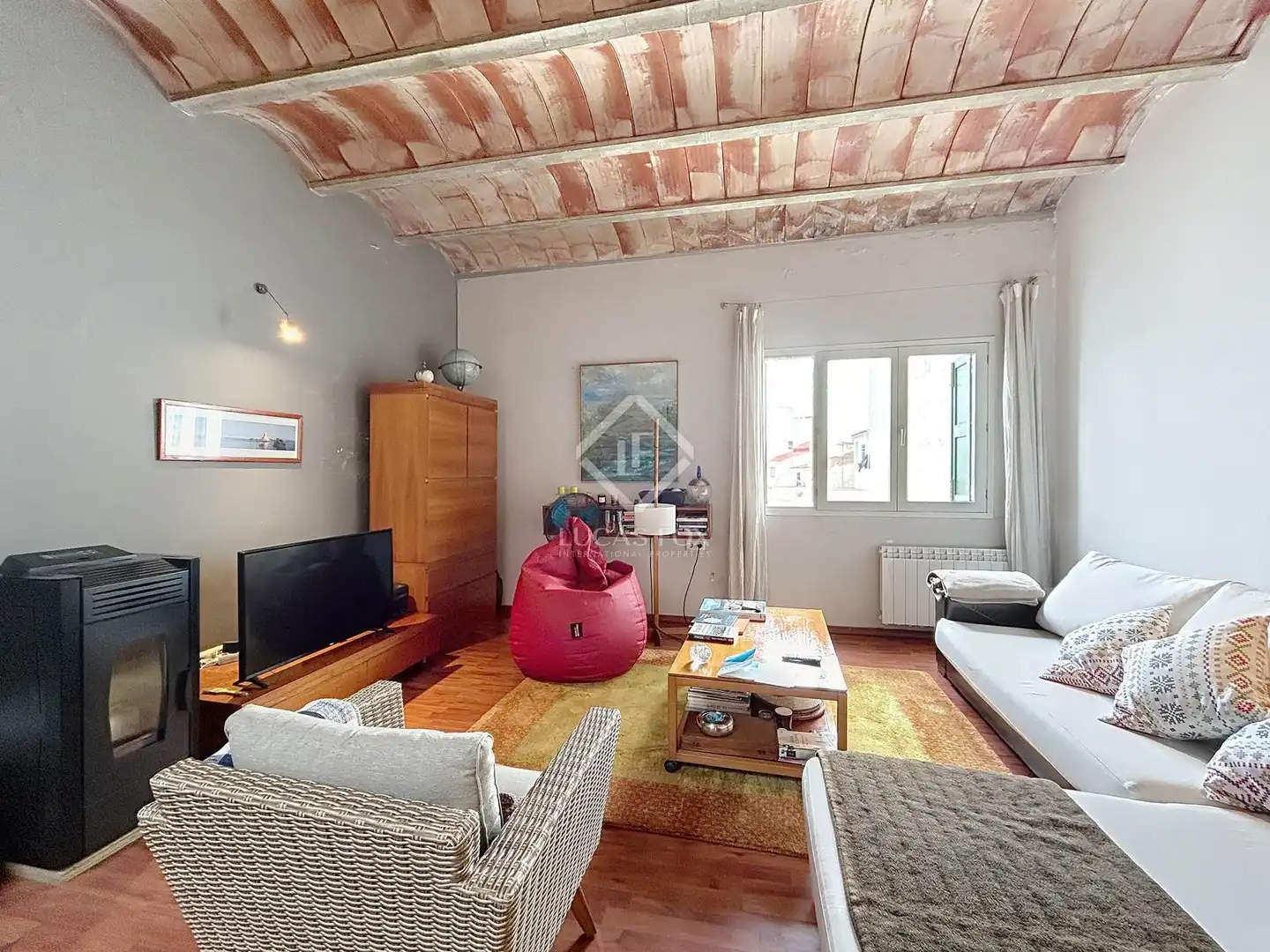 Sala d'estar de Àtic en venda en Maó - Mahón amb Calefacció, Terrassa i Moblat