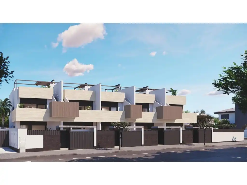 Vista exterior de Casa o xalet en venda en Pilar de la Horadada amb Jardí privat i Piscina