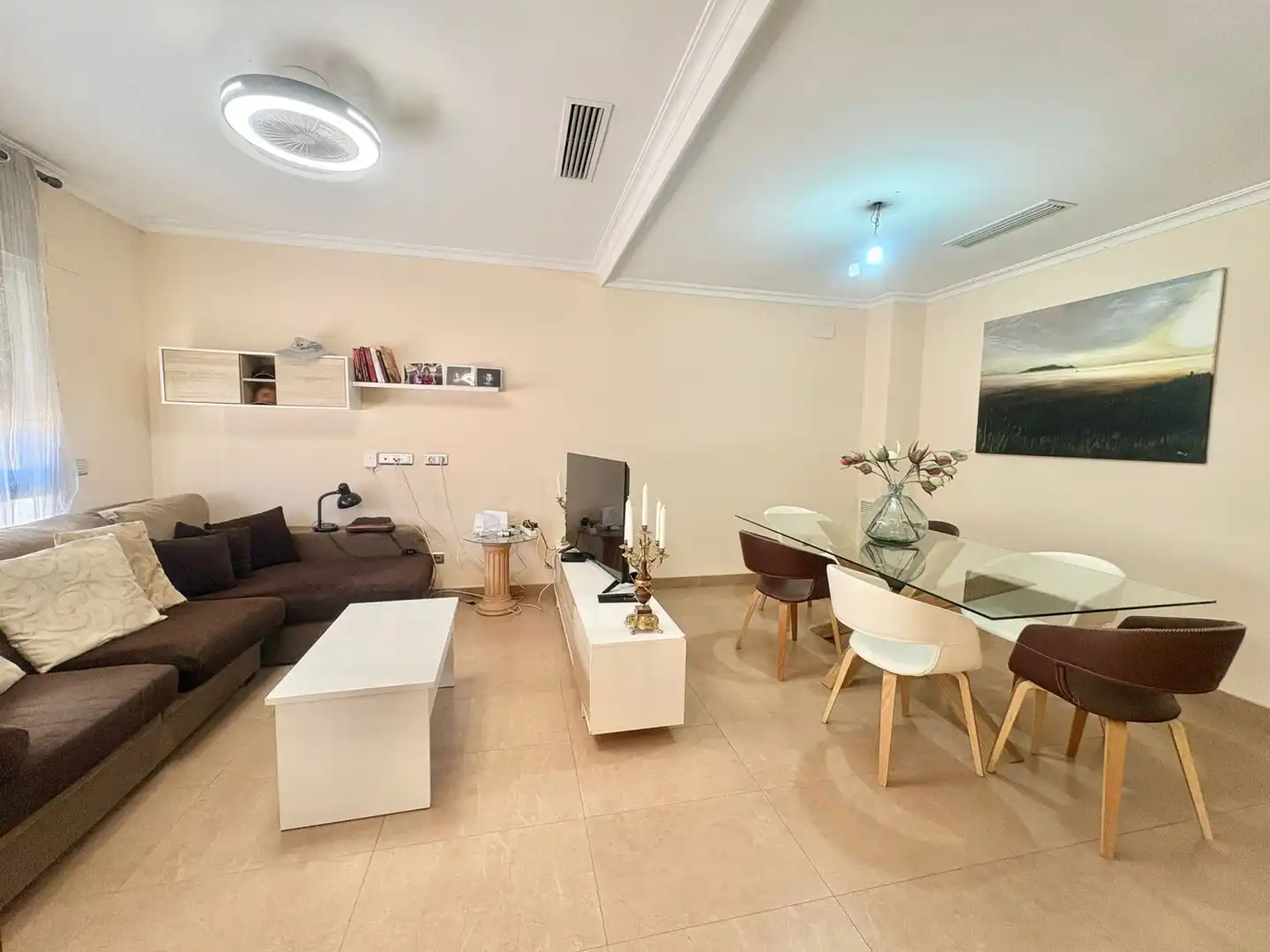 Living room of Houses for sale in Sueca  with Air Conditioner, Heating and Parquet flooring