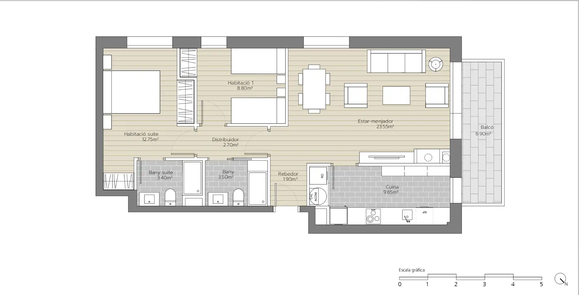 Appartement compact avec terrasse à vendre à Llívia, imagen 14