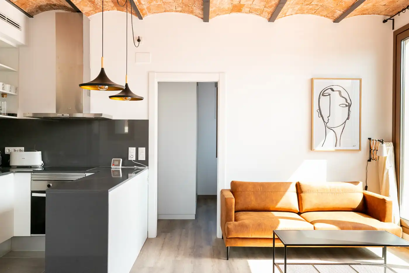 Sala de estar de Piso en venta en Barcelona con Aire acondicionado, Parquet y Terraza