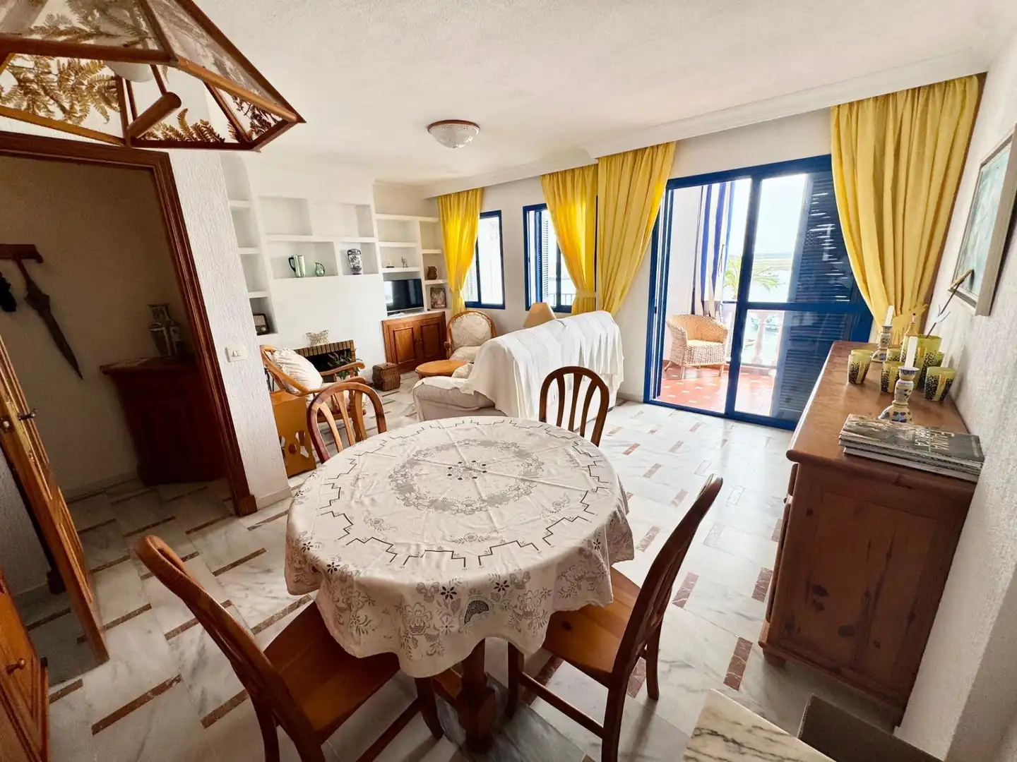 Dining room of Flat for sale in Punta Umbría  with Terrace, Furnished and Balcony
